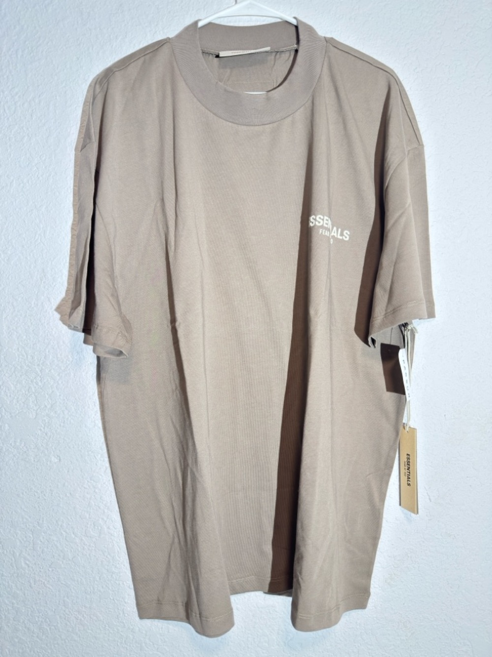 Fear of God Taupe ESSENTIALS Oversized Short Sleeve Tee T-shirt XL